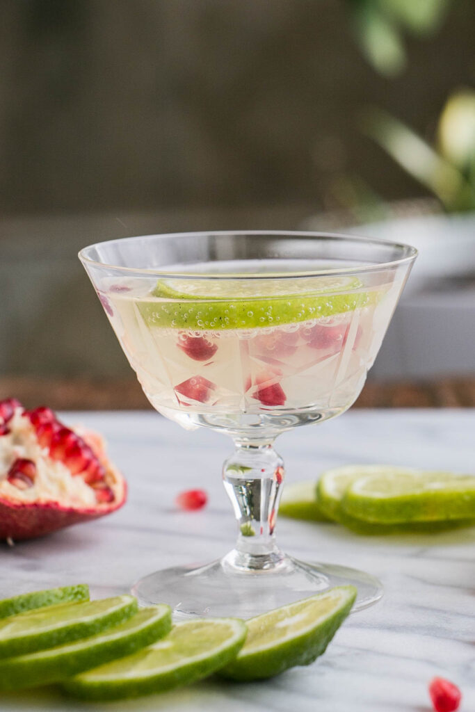 Pomegranate and Lime Gimlet | My Kitchen Love