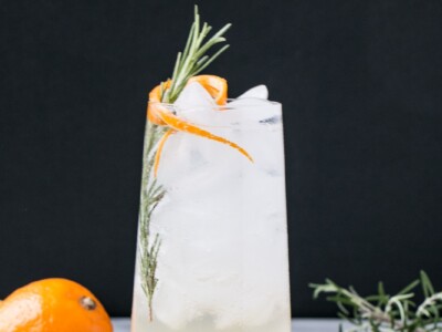 Meyer Lemon and Rosemary Tom Collins is a refreshing seasonal recipe that has a hint of rosemary and the bright taste of Meyer Lemon.